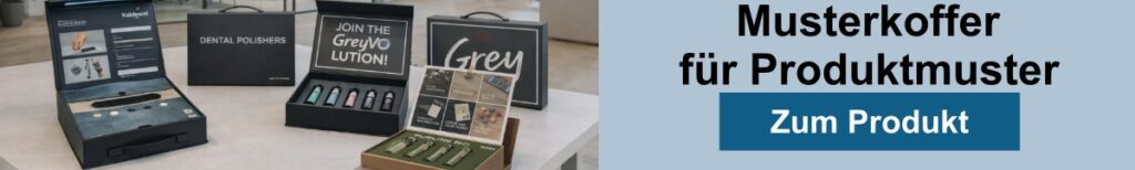 Banner Musterkoffer für Produktmuster