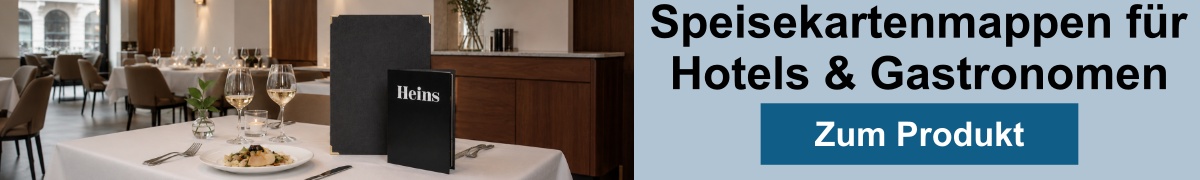 Banner Speisekartenmappe für Hotels und Gastronomen