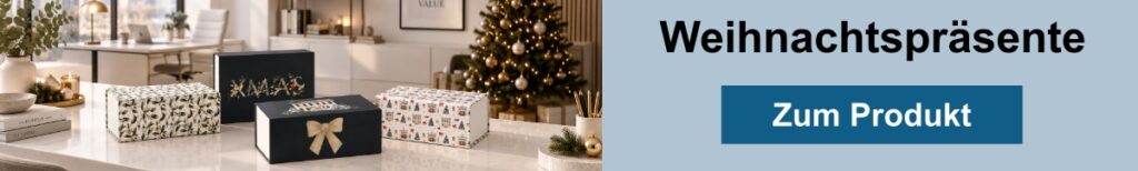 Banner Weihnachtsboxen Schachteln mit Weihnachtsdesign