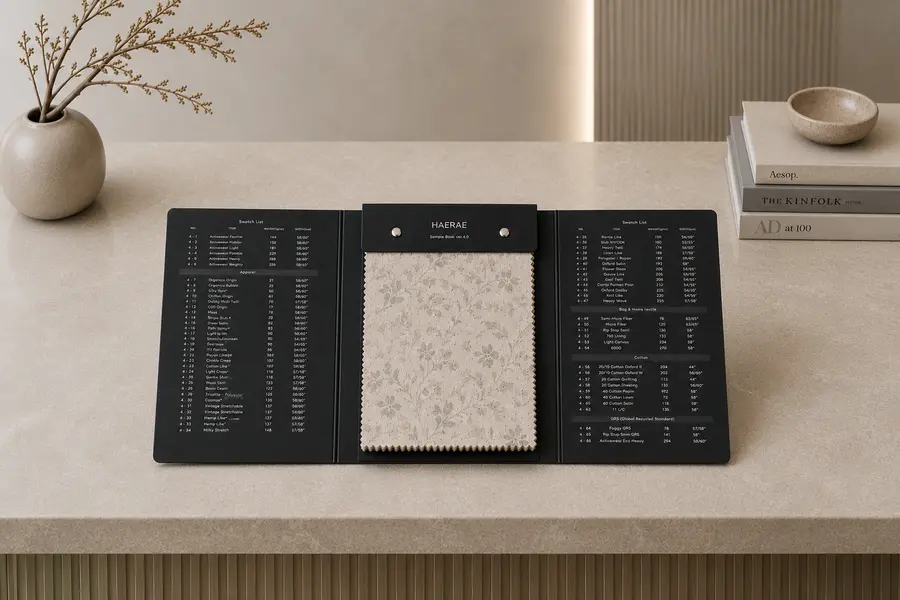 Musterkarten & -mappen für Textilien, Tapeten & ähnliche Materialien