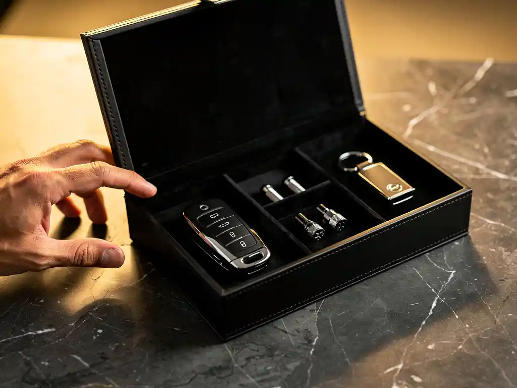 Welche Bezugsmaterialien machen eine Kfz-Geschenkbox zur Premiumlösung?