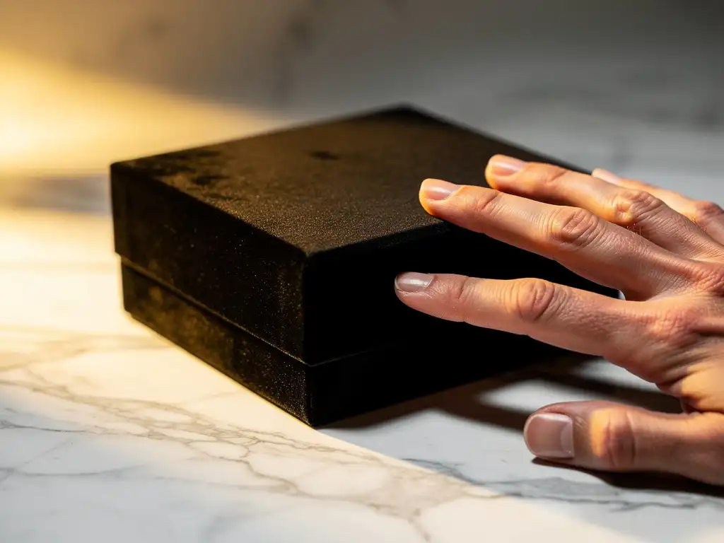 Was bedeutet Soft-Touch-Oberfläche bei einer Geschenkbox und warum ist sie besonders beliebt?