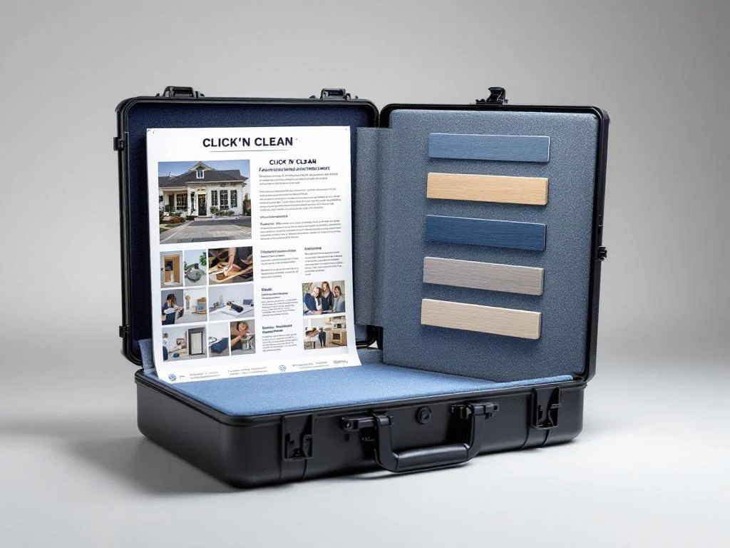 Wie unterscheidet sich ein Musterkoffer von einer Standard-Präsentationsmappe?