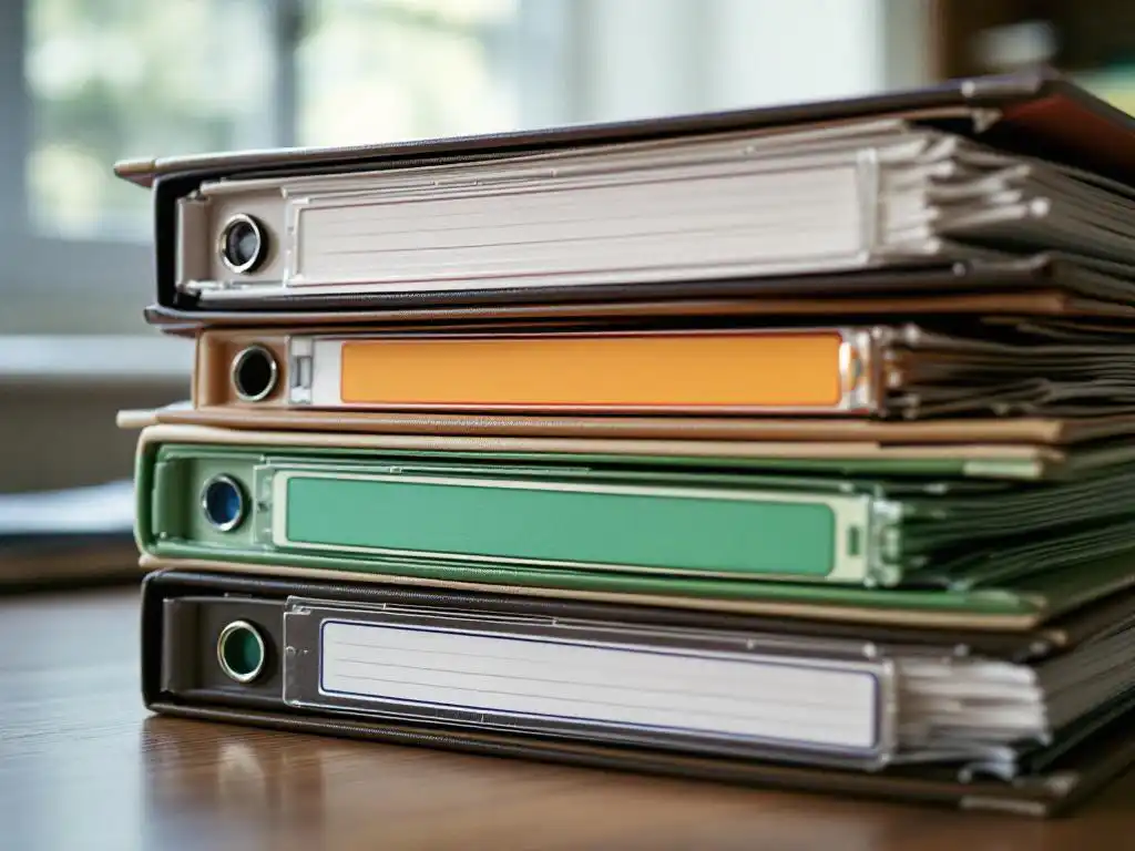 Welche Beschriftungsoptionen gibt es für Versicherungsordner?